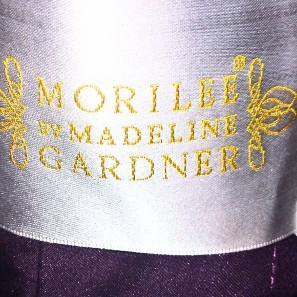 MORILEE LACE AND CHIFFON BRIDESMAID DRESS |  EGGPLANT COLOR  | SIZE 10 - Picture 8 of 12